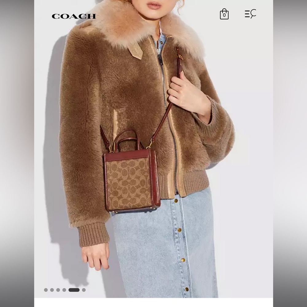 C5277 - Coach Mini Cashin Tote in Signature Canvas